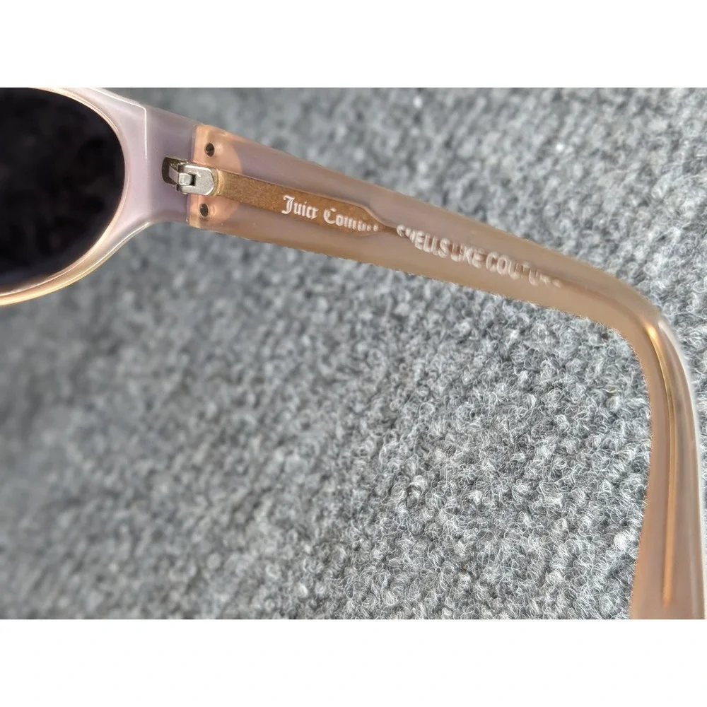 Juicy Couture‎ Kids Size Sunglasses Crown Flowers Black Pink Girls Y2K Vtg
